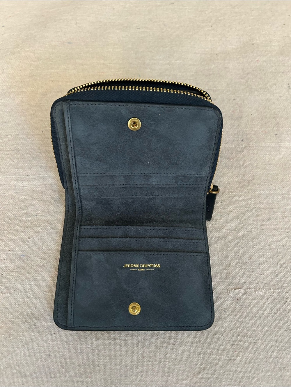 Jerome Dreyfuss André Bubble Night Blue Lambskin Wallet - Picture 6 of 10